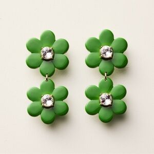 Kate Spade New York x Target Floral Linear Earrings - green
